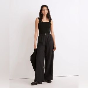 Madewell Harlow wide leg pants true black